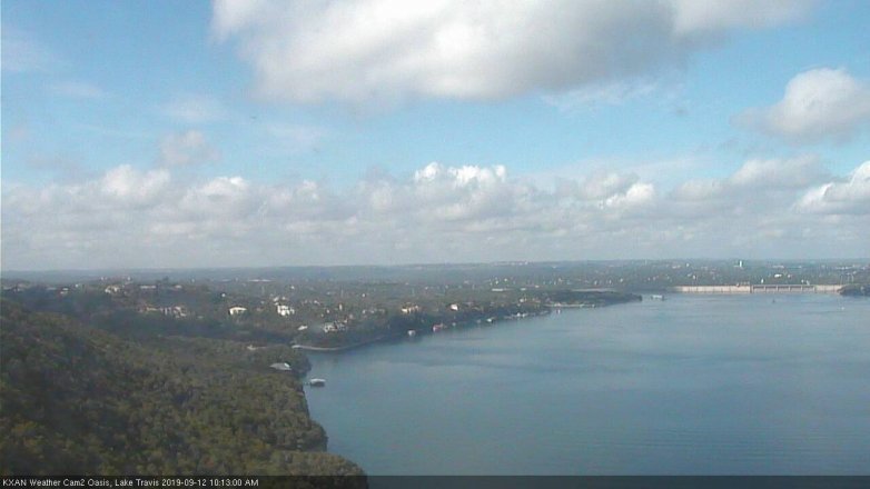 Lake Travis webcam, September 12, 2019 9:15 AM CT