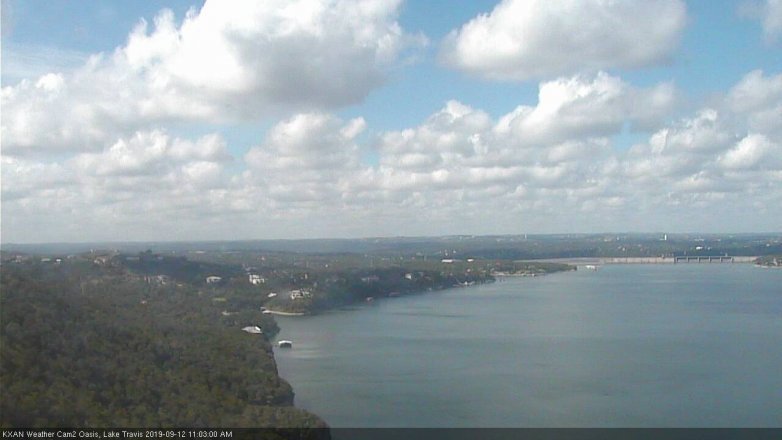 Lake Travis webcam, September 12, 2019 10:05 AM CT