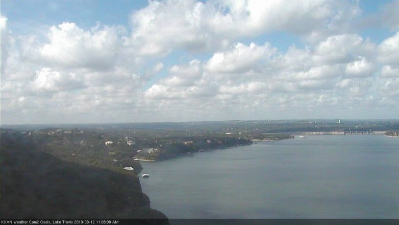 Lake Travis webcam, September 12, 2019 10:10 AM CT