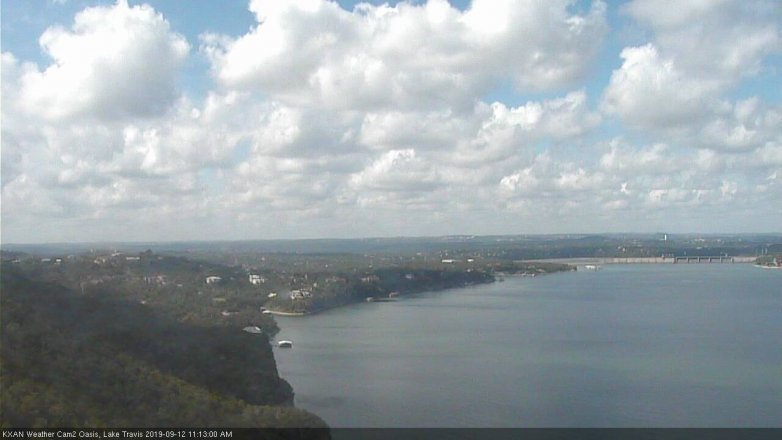 Lake Travis webcam, September 12, 2019 10:15 AM CT