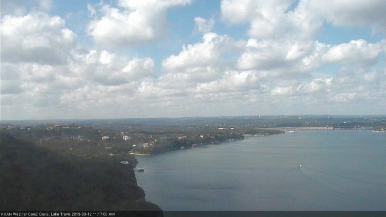 Lake Travis webcam, September 12, 2019 10:20 AM CT