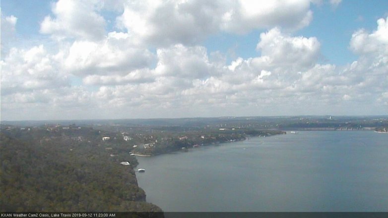 Lake Travis webcam, September 12, 2019 10:25 AM CT