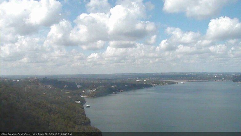 Lake Travis webcam, September 12, 2019 10:30 AM CT