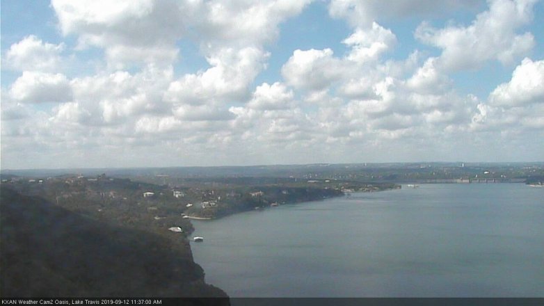 Lake Travis webcam, September 12, 2019 10:40 AM CT