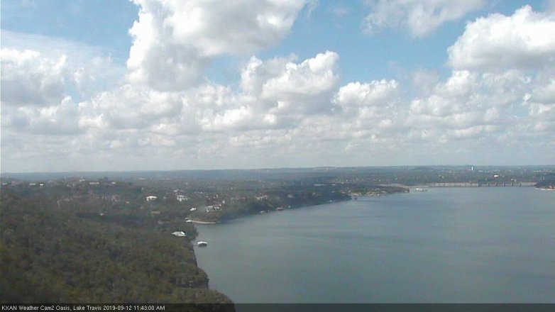 Lake Travis webcam, September 12, 2019 10:45 AM CT