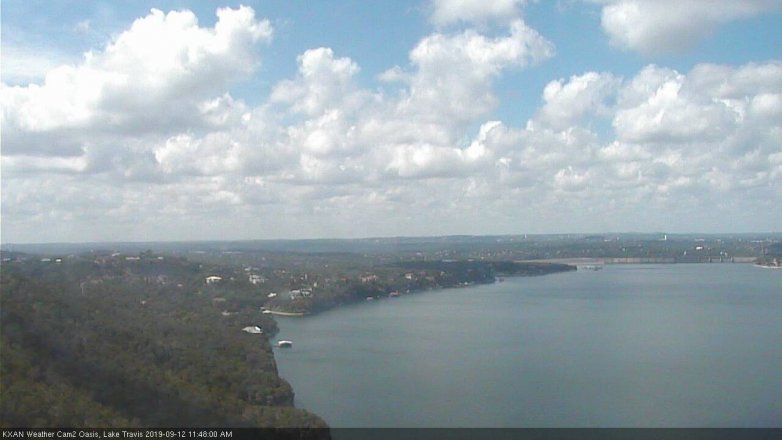 Lake Travis webcam, September 12, 2019 10:50 AM CT