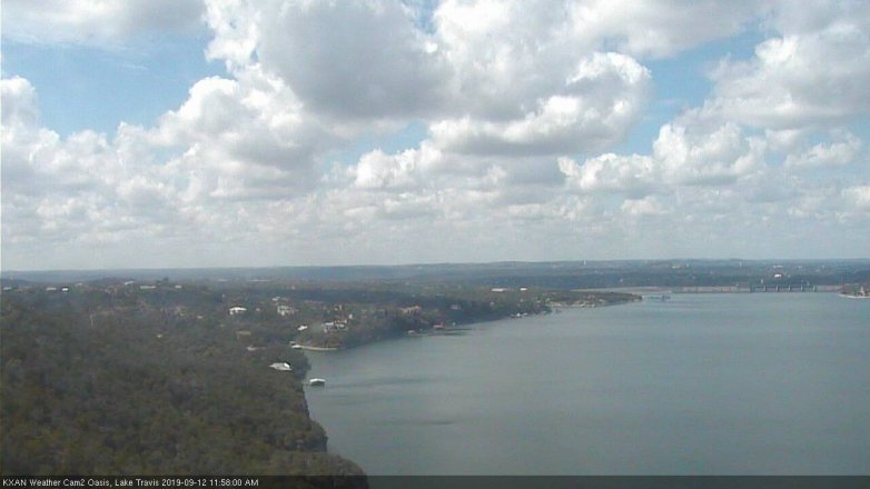 Lake Travis webcam, September 12, 2019 11:00 AM CT