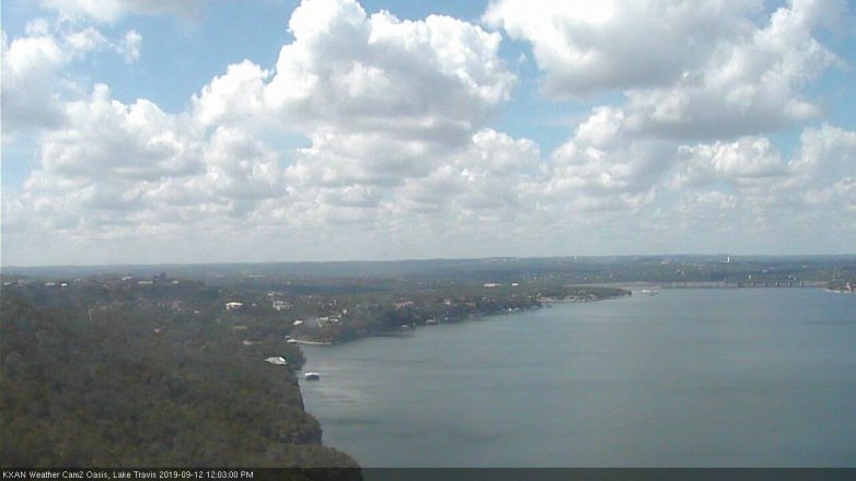 Lake Travis webcam, September 12, 2019 11:05 AM CT