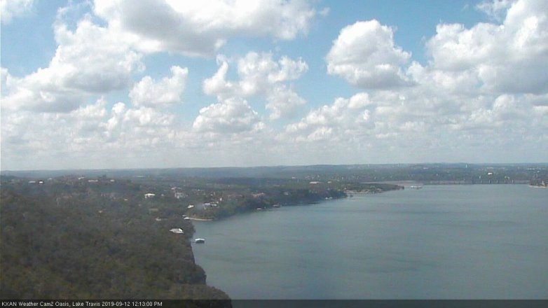 Lake Travis webcam, September 12, 2019 11:15 AM CT
