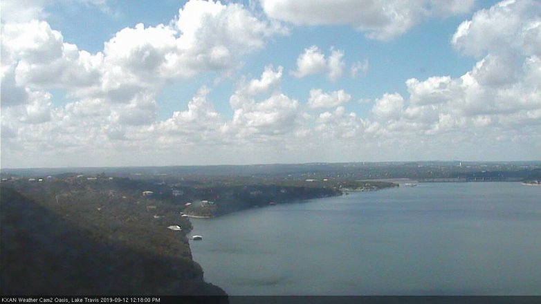Lake Travis webcam, September 12, 2019 11:20 AM CT
