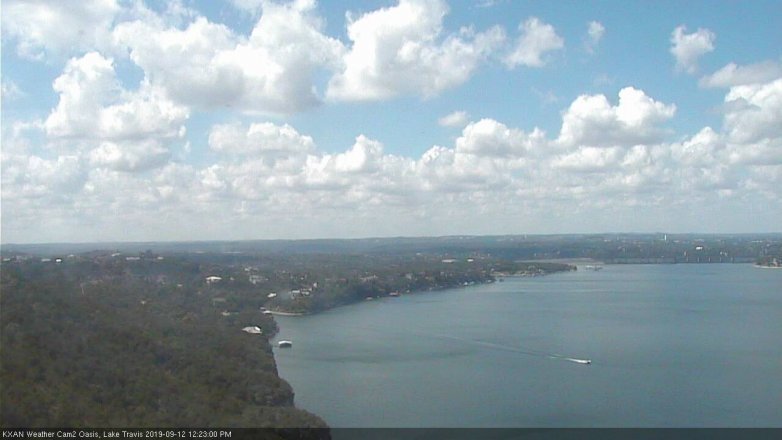 Lake Travis webcam, September 12, 2019 11:25 AM CT