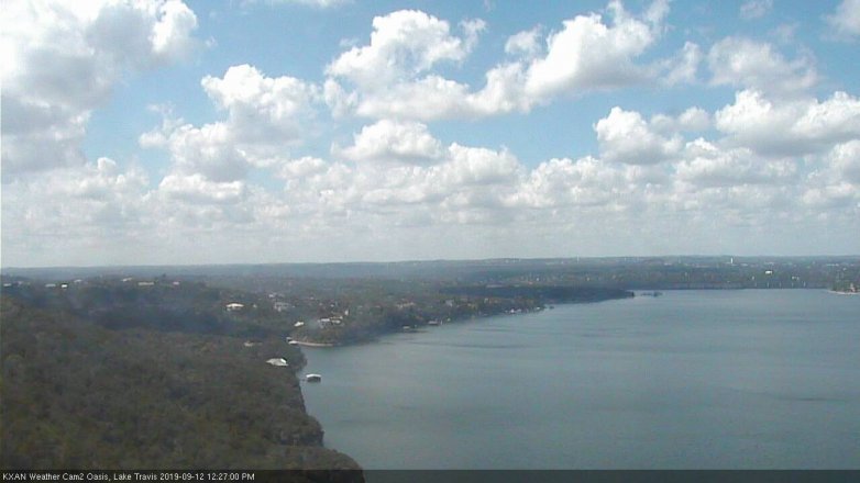 Lake Travis webcam, September 12, 2019 11:30 AM CT