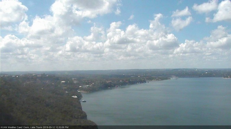 Lake Travis webcam, September 12, 2019 11:35 AM CT