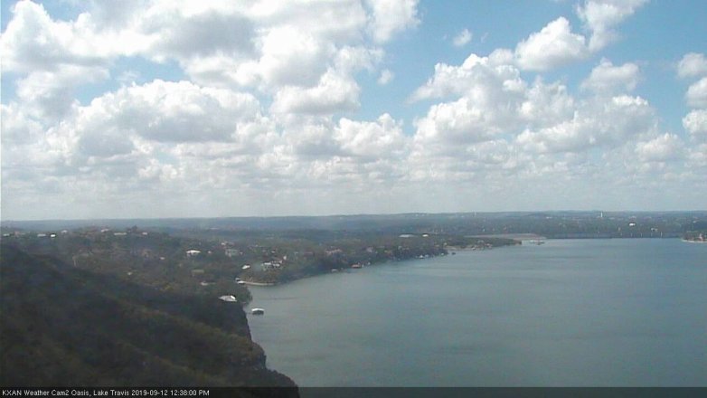 Lake Travis webcam, September 12, 2019 11:40 AM CT
