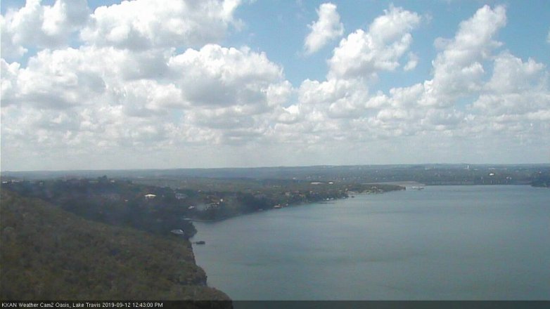Lake Travis webcam, September 12, 2019 11:45 AM CT