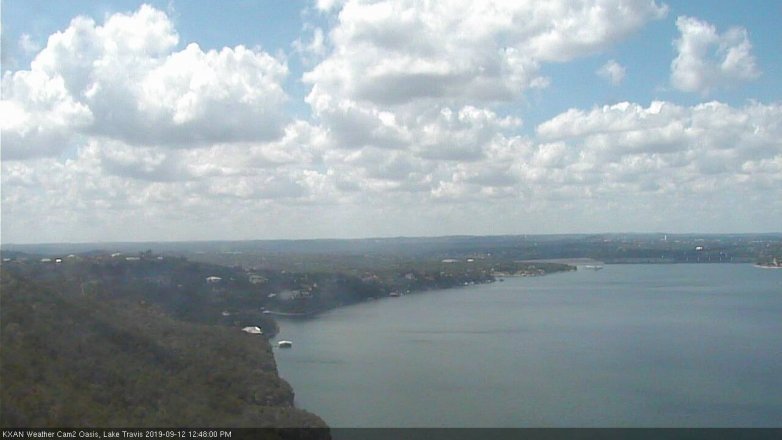 Lake Travis webcam, September 12, 2019 11:50 AM CT