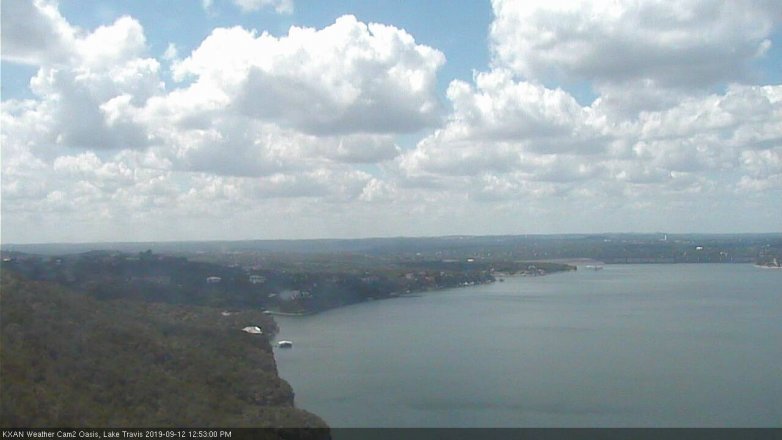 Lake Travis webcam, September 12, 2019 11:55 AM CT