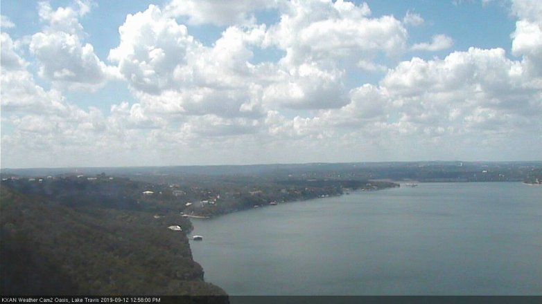 Lake Travis webcam, September 12, 2019 12:00 PM CT