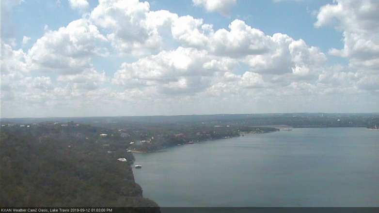 Lake Travis webcam, September 12, 2019 12:05 PM CT