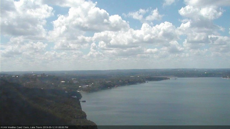 Lake Travis webcam, September 12, 2019 12:10 PM CT