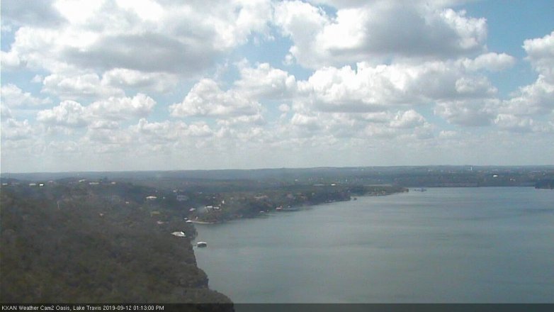 Lake Travis webcam, September 12, 2019 12:15 PM CT
