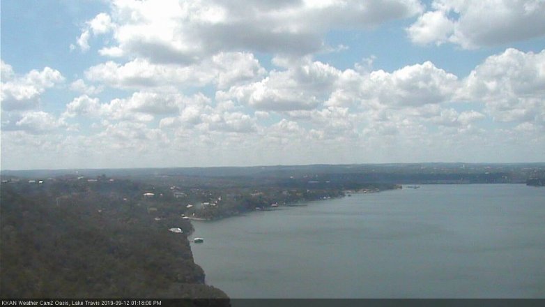 Lake Travis webcam, September 12, 2019 12:20 PM CT