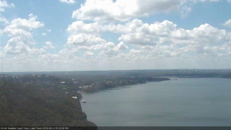 Lake Travis webcam, September 12, 2019 12:25 PM CT
