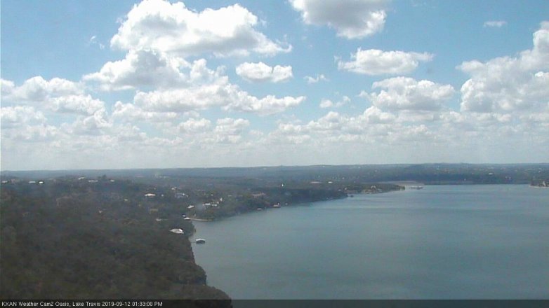 Lake Travis webcam, September 12, 2019 12:35 PM CT