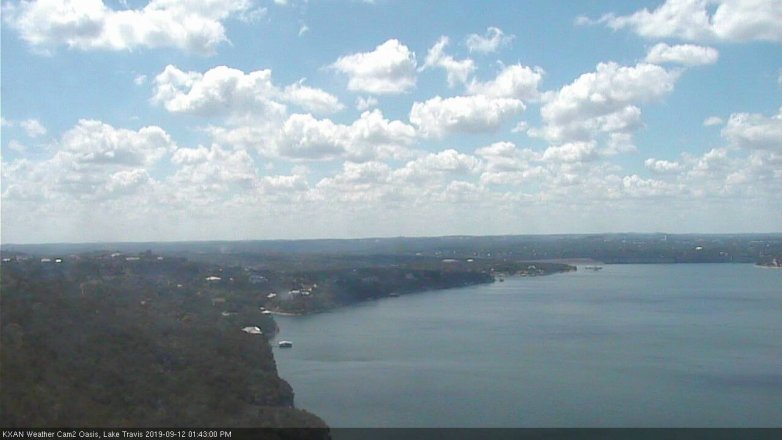 Lake Travis webcam, September 12, 2019 12:45 PM CT