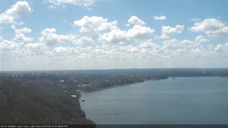 Lake Travis webcam, September 12, 2019 12:50 PM CT