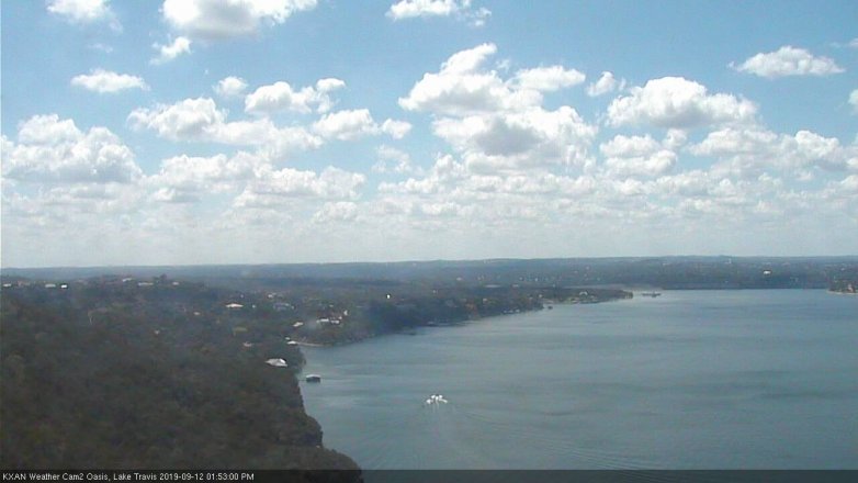 Lake Travis webcam, September 12, 2019 12:55 PM CT