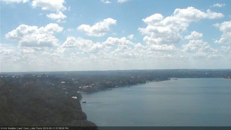Lake Travis webcam, September 12, 2019 1:00 PM CT