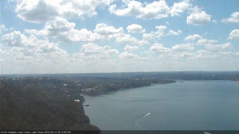 Lake Travis webcam, September 12, 2019 1:15 PM CT