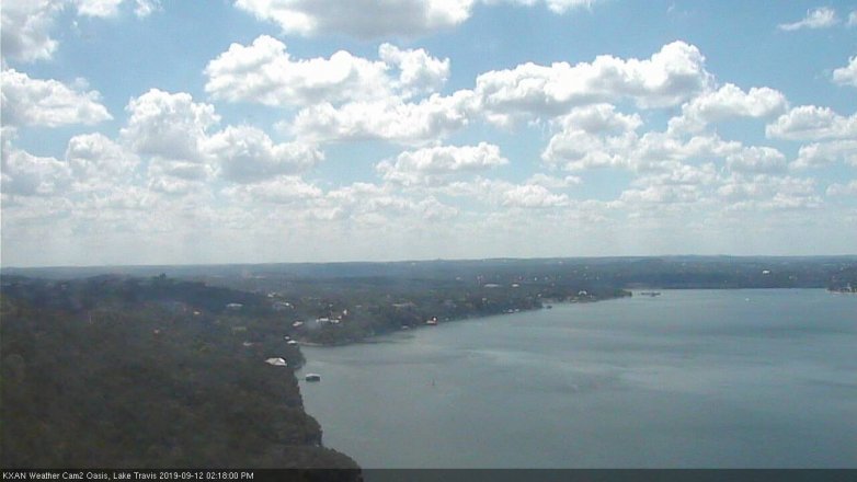Lake Travis webcam, September 12, 2019 1:20 PM CT