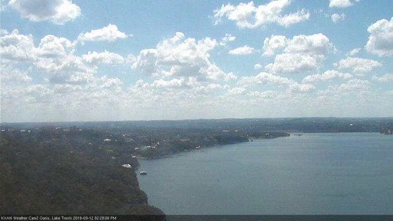 Lake Travis webcam, September 12, 2019 1:30 PM CT