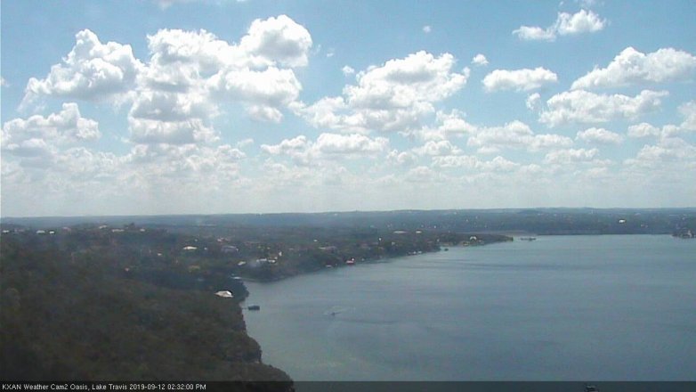 Lake Travis webcam, September 12, 2019 1:35 PM CT