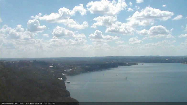 Lake Travis webcam, September 12, 2019 1:40 PM CT