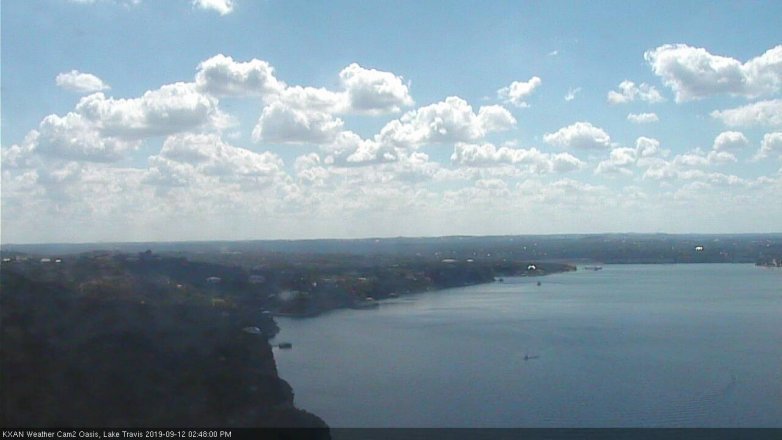 Lake Travis webcam, September 12, 2019 1:50 PM CT