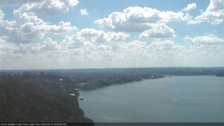 Lake Travis webcam, September 12, 2019 2:05 PM CT