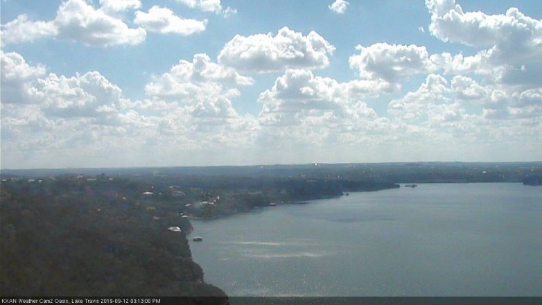 Lake Travis webcam, September 12, 2019 2:15 PM CT