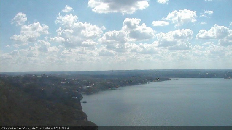 Lake Travis webcam, September 12, 2019 2:25 PM CT