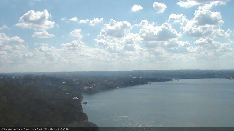 Lake Travis webcam, September 12, 2019 2:35 PM CT