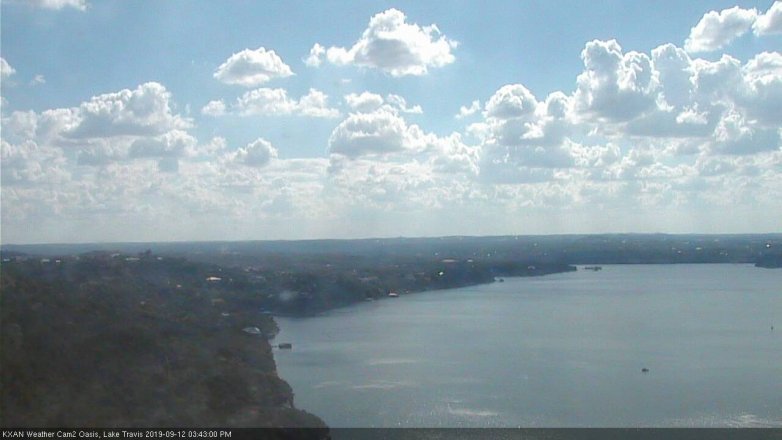Lake Travis webcam, September 12, 2019 2:45 PM CT