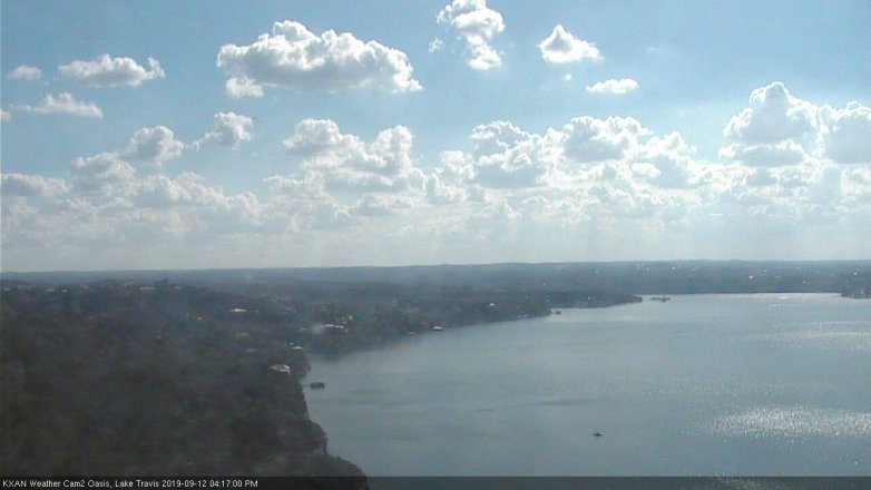 Lake Travis webcam, September 12, 2019 3:20 PM CT