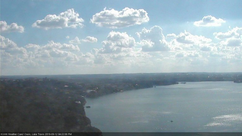 Lake Travis webcam, September 12, 2019 3:25 PM CT