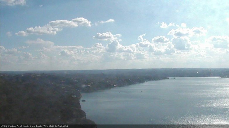 Lake Travis webcam, September 12, 2019 3:55 PM CT