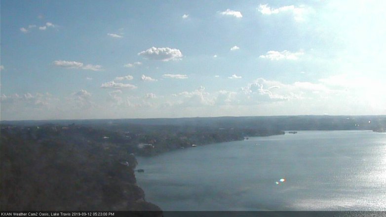 Lake Travis webcam, September 12, 2019 4:25 PM CT