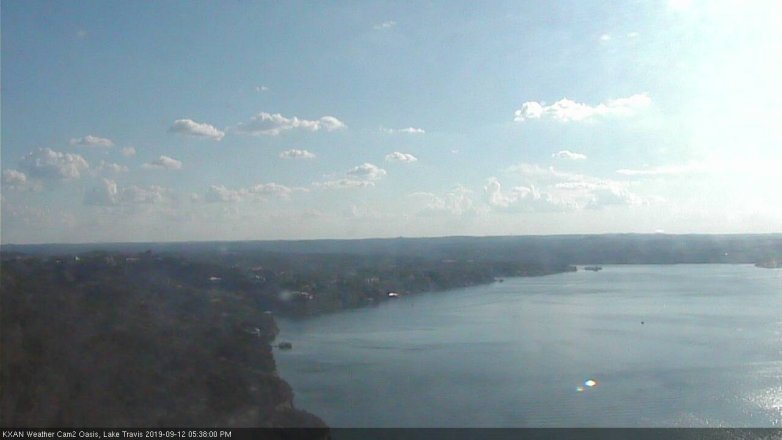 Lake Travis webcam, September 12, 2019 4:40 PM CT