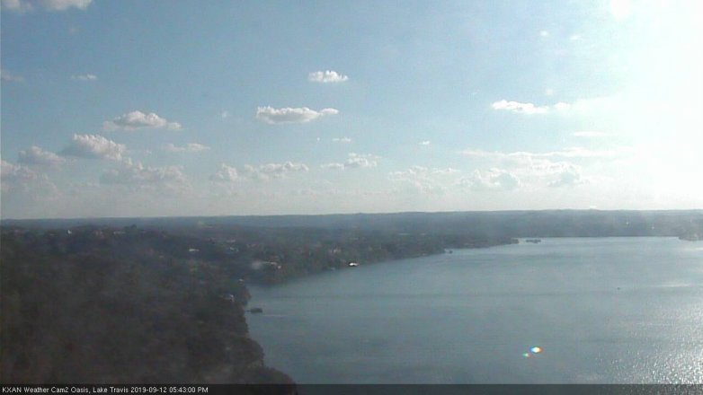 Lake Travis webcam, September 12, 2019 4:45 PM CT