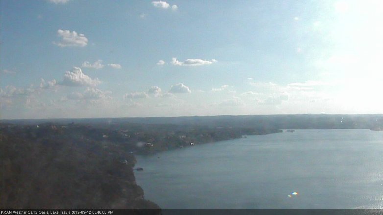 Lake Travis webcam, September 12, 2019 4:50 PM CT